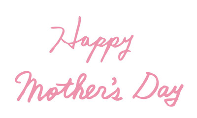 母の日　Happy Mother's Day　文字　筆記体　英語　手書き