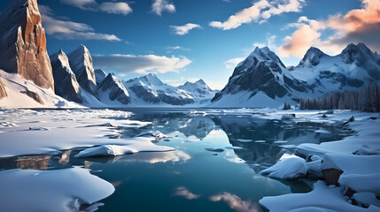 Peaceful lake background, nature, ecology, ecotourism