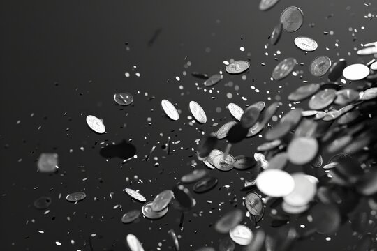Coins Falling in the Air