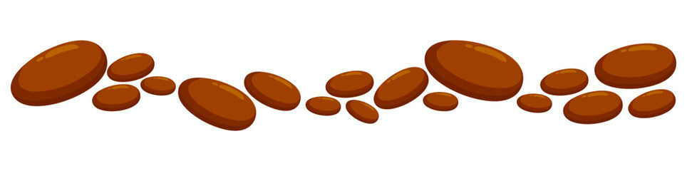 Dates fruit divider Ramadan border decoration flat illustration vector