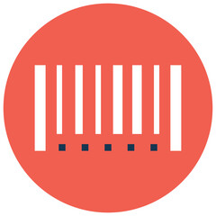 An icon of barcode flat vector