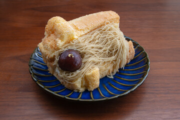 和栗のモンブランショートケーキ　俯瞰