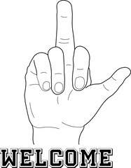 Middle Finger Hand SVG  Humor Funny prints