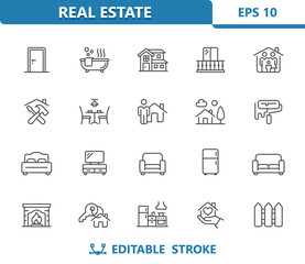 Home Icons. Real Estate, House, Household