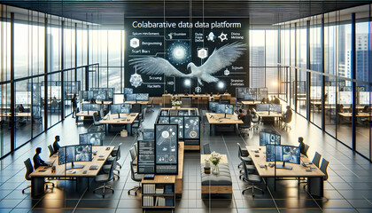 A collaborative data platform workspace designed to enhance innovation and creativity in data...