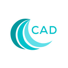 CAD Letter logo design template vector. CAD Business abstract connection vector logo. CAD icon circle logotype.
