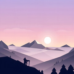 mountain landscape illustration