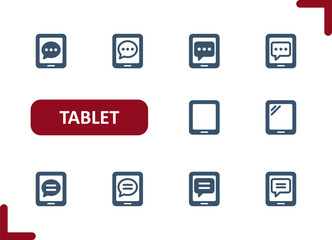 Tablet Icons. Touchscreen, Chat Bubble, Message, Text Message Icon