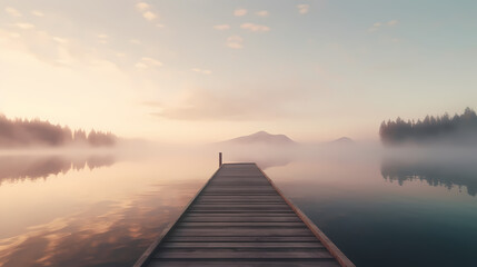 Fototapeta na wymiar Quiet lake, beautiful scenery