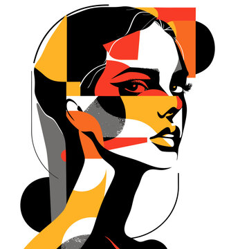 Abstract Art Collage Woman Fashion
