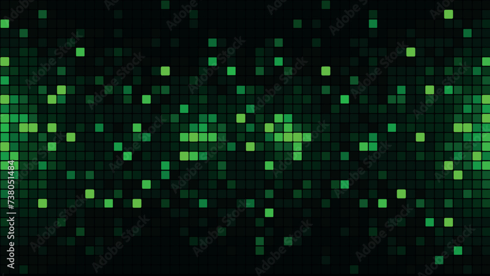 Poster a background of rows of small multi-colored squares. pixel graphics, colored squares. vector backgro