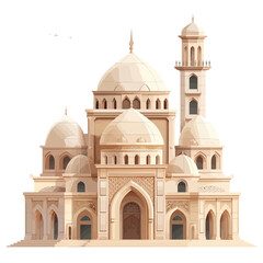 Fototapeta na wymiar Watercolour Mosque Illustration