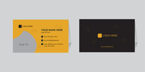 Chef Business Card Design Template, Professional Chef business card design. Eye Catching Business card, Modern Business card, Restaurant Business card, Business Card, Stander Business Card	