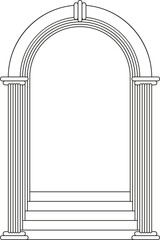 PNG boho frame arch arc portal logo illustration modern minimalistic retro aesthetic linear  bohemian design element mystical geometric abstract border