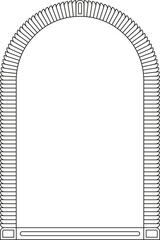 PNG boho frame arch arc portal logo illustration modern minimalistic retro aesthetic linear  bohemian design element mystical geometric abstract border