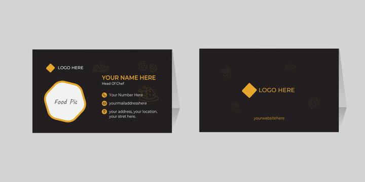 Chef Business Card Design Template, Professional Chef business card design. Eye Catching Business card, Modern Business card, Restaurant Business card, Business Card, Stander Business Card	