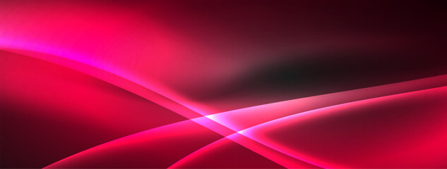 Lines and waves with neon light effect background for wallpaper, business card, cover, poster, banner, brochure, header, website
