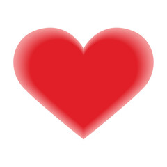 Red heart with volume effect.