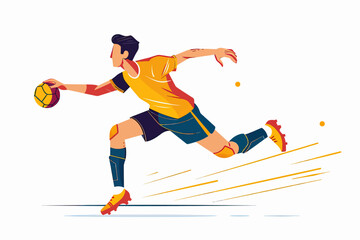 Naklejka premium Volleyball Athlete Flat Design Illustration