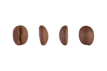 coffee beans isolated on white background with clipping path.