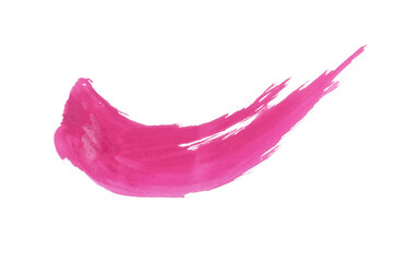 Pink brush watercolor painting isolated on transparent background. watercolor png.