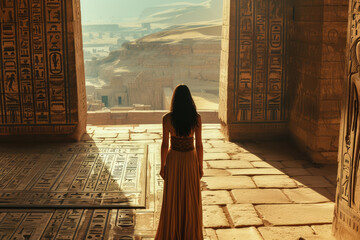 Cinematic Movie Poster in Ancient Egypt history - obrazy, fototapety, plakaty
