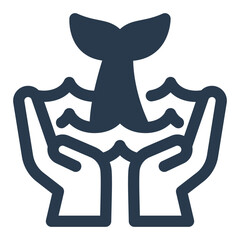 Ocean Conservation Vector Icon Illustration for Earth Day