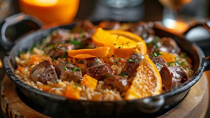 Family-Style Arroz de Pato with Orange and Herbs

