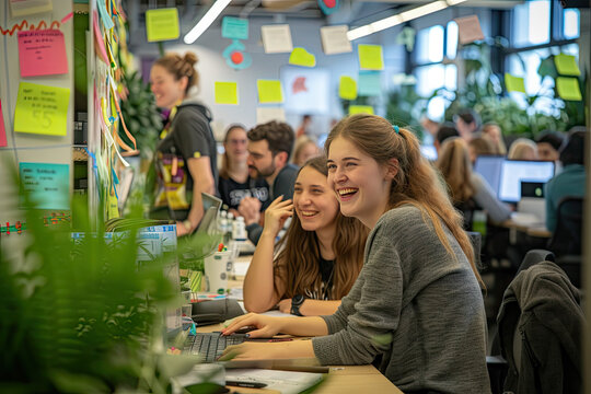 session of work during an hackathon