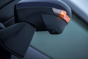 Cameras on the mirrors in the car