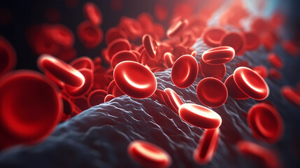 Red blood cells medical design, medical background - obrazy, fototapety, plakaty