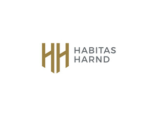 HH. Monogram of Two letters H and H. Luxury, simple, minimal and elegant HH logo design. Vector illustration template.

