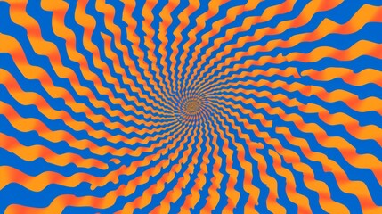 Vibrant optical illusion  whirling motion in colorful moire pattern with sharp squares