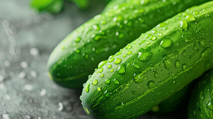 Fresh cucumbers background