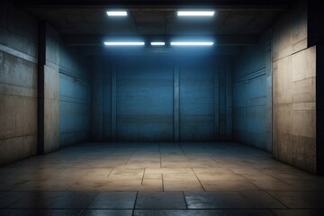 empty underground room background