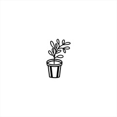 Illustration vector graphic of home plants icon