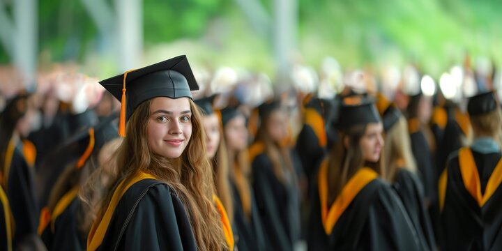 A gathering of individuals, wearing traditional graduation gowns and caps, marking the official start of a new academic year.