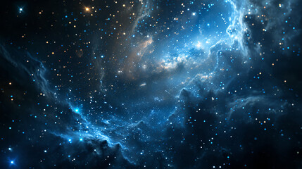 Cosmic Symphony of Stellar Brilliance in Vibrant Free Space Eternity ,Galaxy in Brilliant Cosmic...