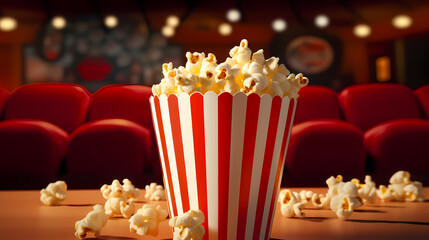 Popcorn background, snack background concept