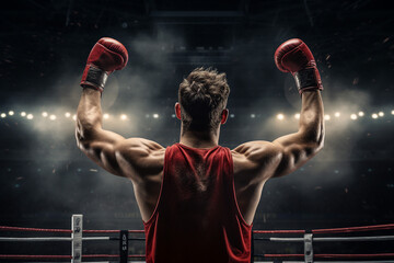 Boxing club gym for boxers training athletic conceptual Generative AI image