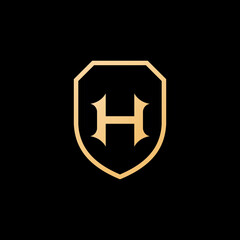 Elegant and Luxurious H Monogram Logo Design Template