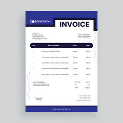 Fototapeta na wymiar Creative and modern invoice template Vector design for your business