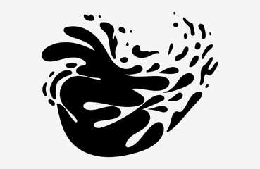 Splash, water, smooth lines. Stylized abstract image Vector graphics