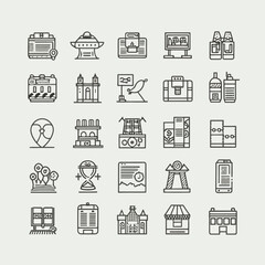 Travel icon vector set