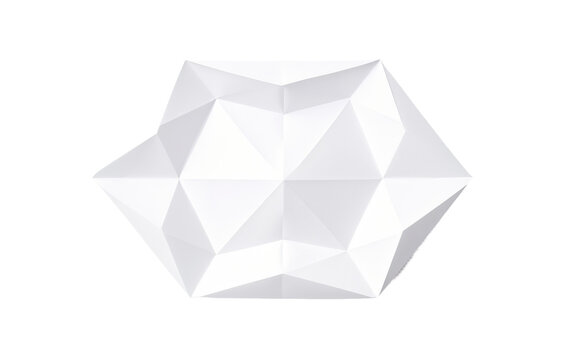 White Diamond Shaped Object. A photo depicting a white diamond shaped object. Isolated on a Transparent Background PNG.