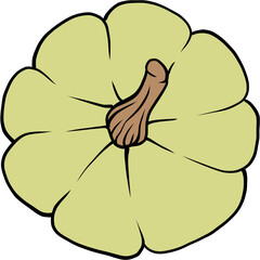 Autumn Pumpkin Flat Illustration