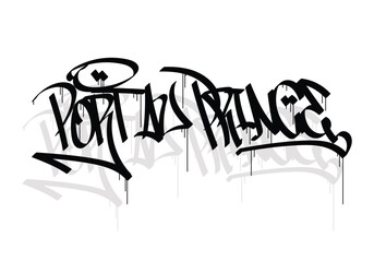 PORT AU PRINCE city graffiti tag style