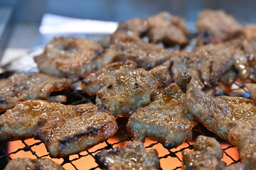 고기 숯불 가스 불 