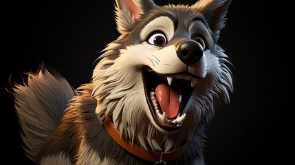 Obraz premium 3d wolf character