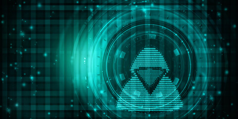 Fototapeta premium 2d illustration cyber crime and internet privacy hacking.Network security,cyber attack,computer virus,ransomware and malware concept 